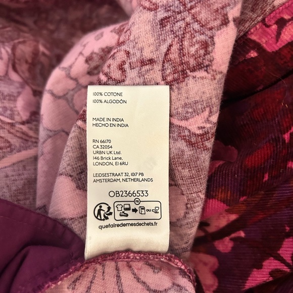 Pilcro Keira Anthropologie Floral Corduroy Mini Dress - Picture 7 of 7